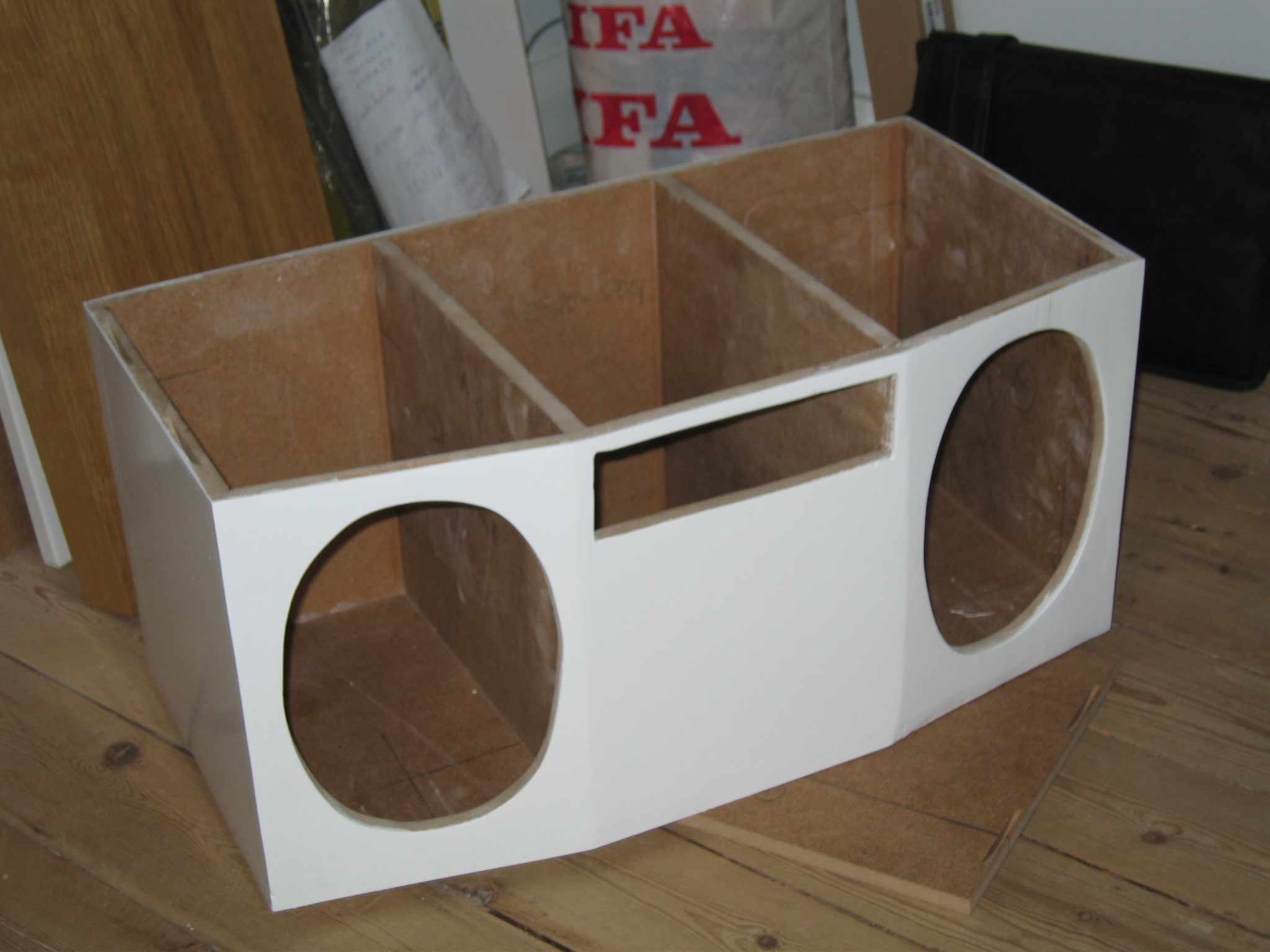 Boombox with white paint